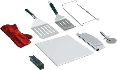 Summerset 8-Piece Pizza Oven Accessory Kit — Pizza Stone, Peel, Brush & More | SSTOAK-1 Summerset