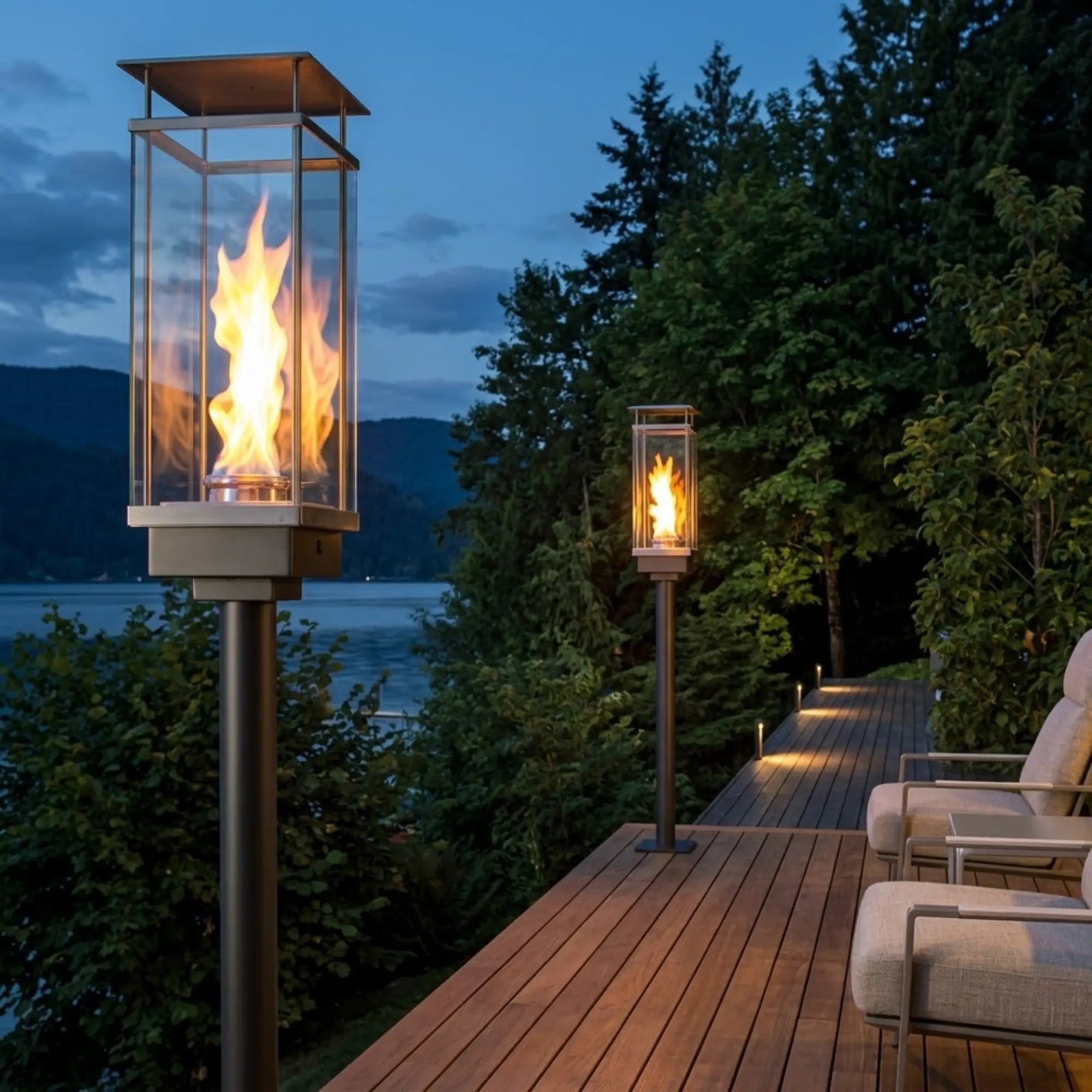 Tempest Torch – 24V Electronic Ignition – Natural Gas Outdoor Gas Flame Torch (Model 94900745) Fire Garden