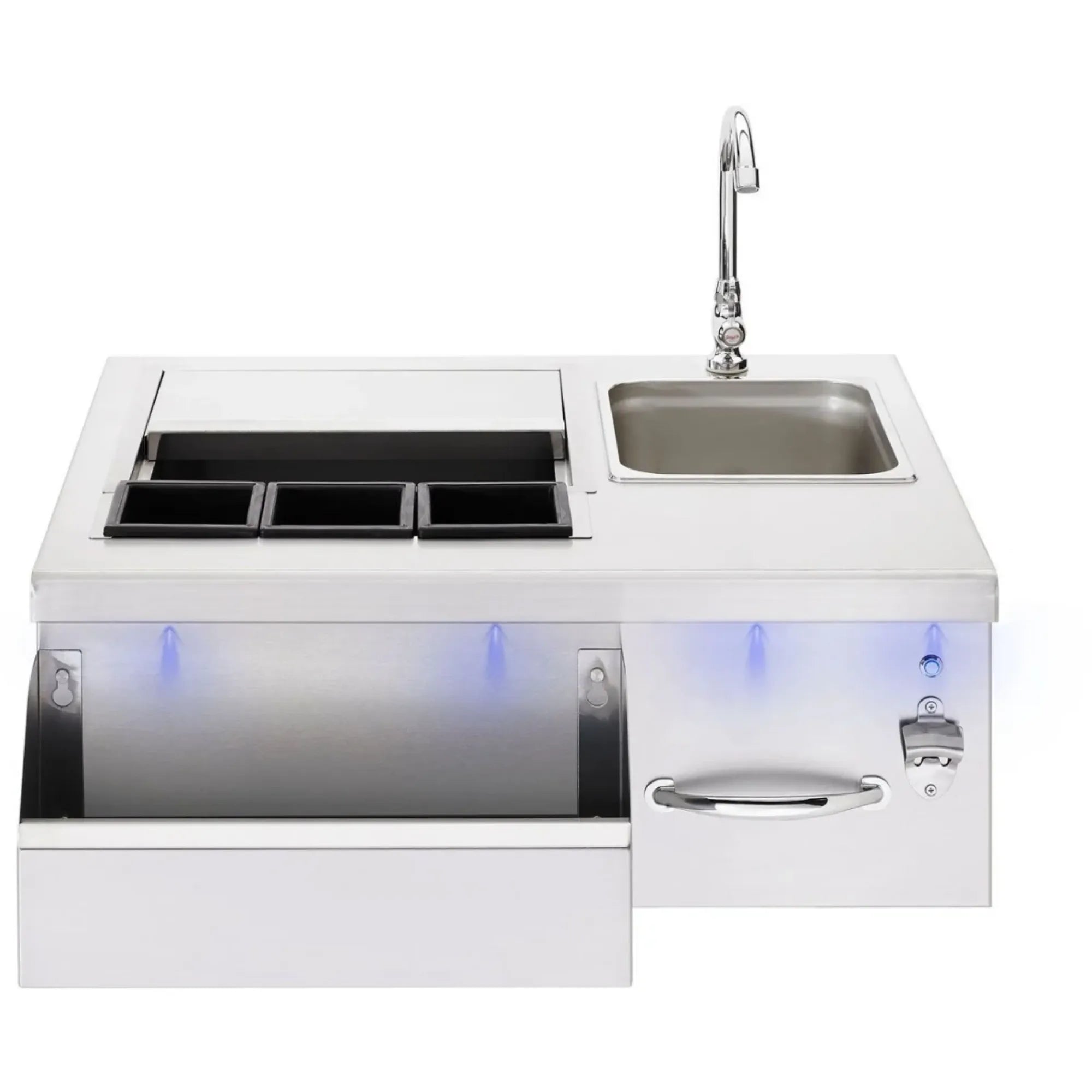 Summerset 30" Built-In Beverage & Prep Station — Ice Chest, Sink, LED Lighting | BC-30L Summerset