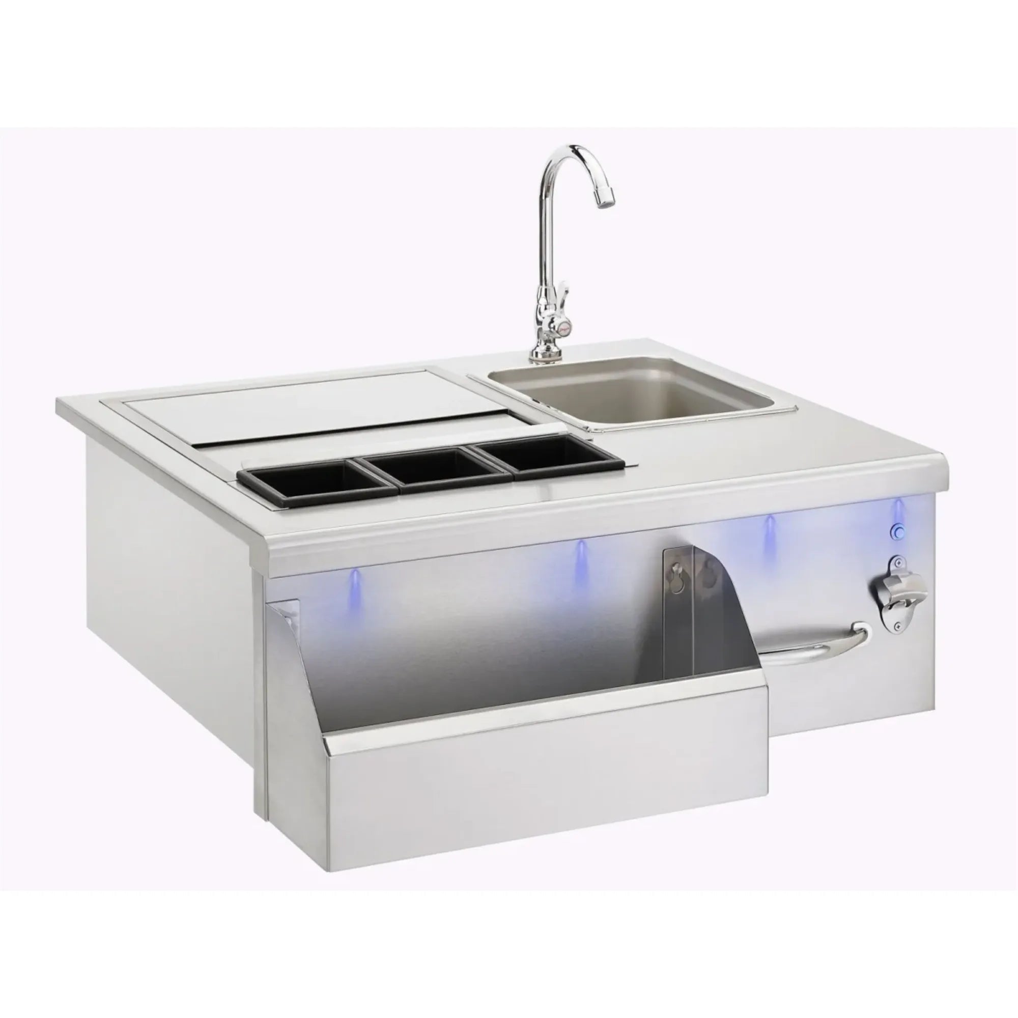 Summerset 30" Built-In Beverage & Prep Station — Ice Chest, Sink, LED Lighting | BC-30L Summerset
