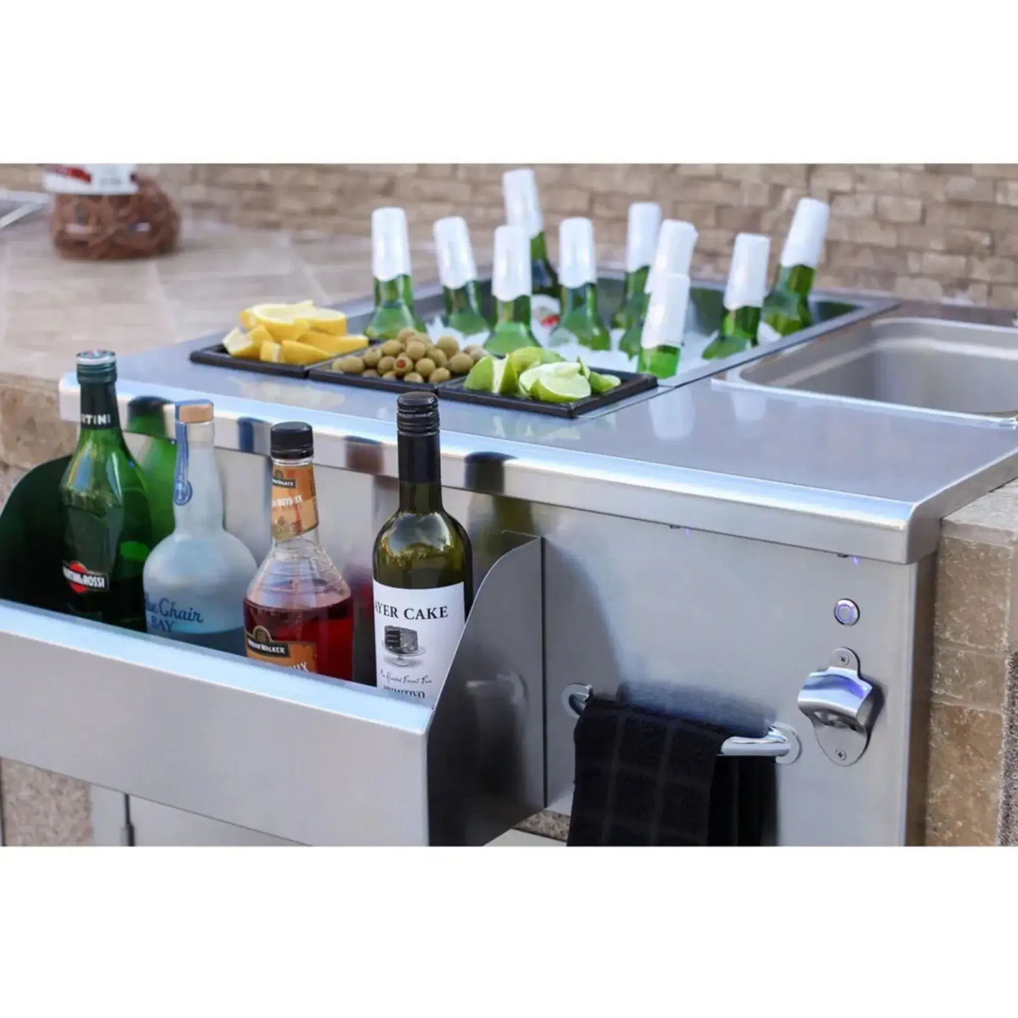 Summerset 30" Built-In Beverage & Prep Station — Ice Chest, Sink, LED Lighting | BC-30L Summerset